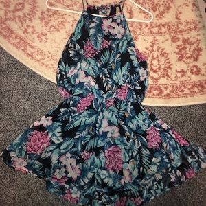 Romper with summer flower pattern